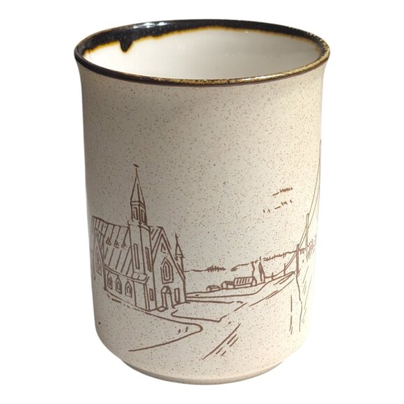 Vintage COLLECTION MANOIR Coree Hand-Crafted Church Coffee Mug RARE - Picture 3 of 7